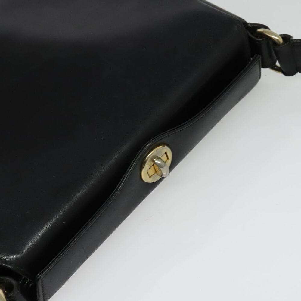 GUCCI Shoulder Bag Leather Black Gold - Picture 6 of 16